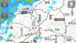 久留米雨雲レーダー9.9.12時